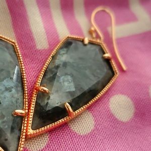 Rose Gold Labradorite Earrings